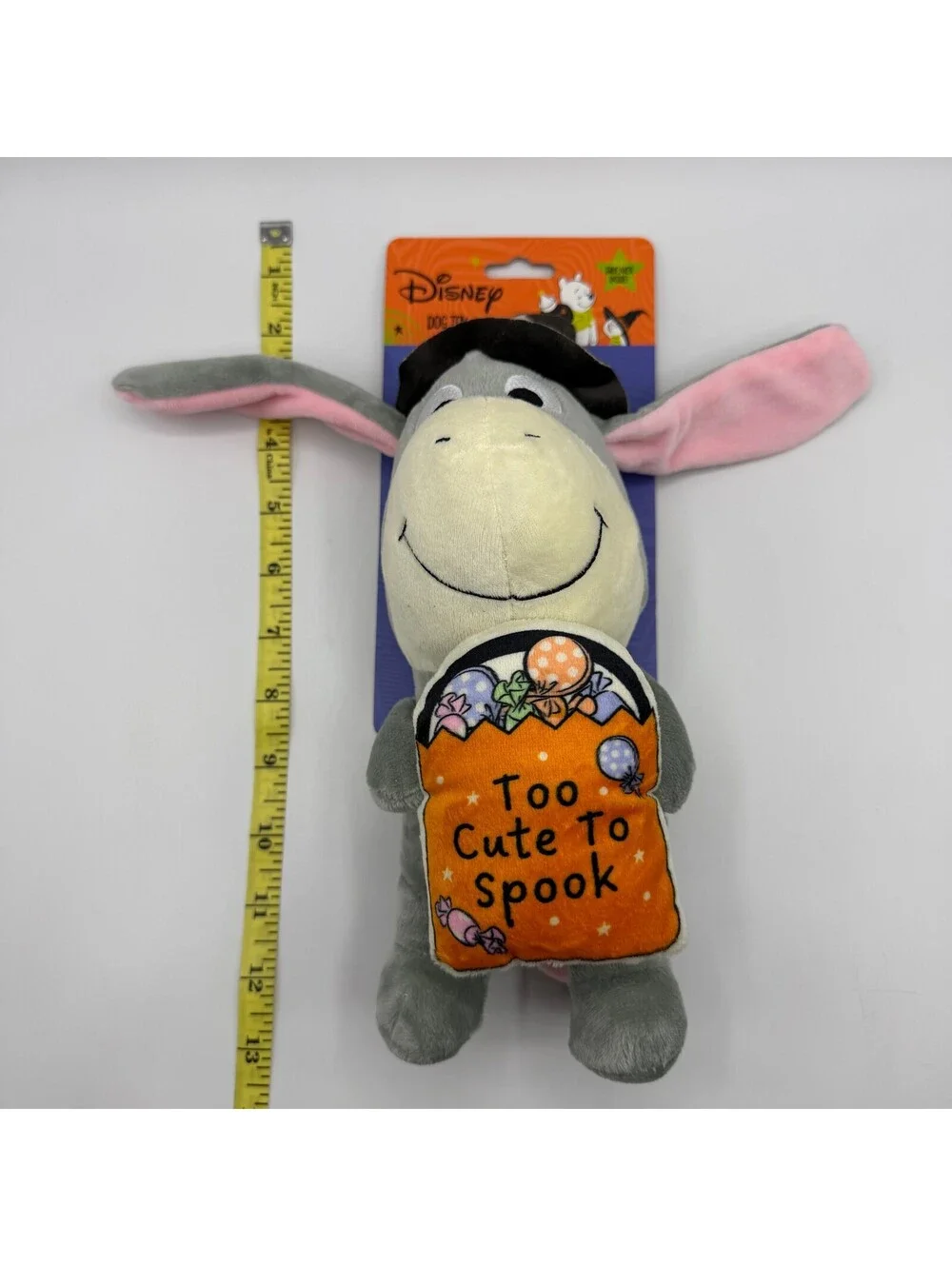 Disney Winnie The Pooh Eeyore Plush Squeaker Dog Toy Halloween Too Cute To Spook